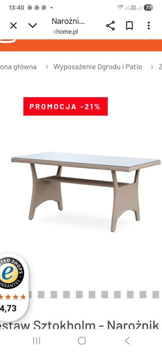 Stół Ogrodowy Sztokholm