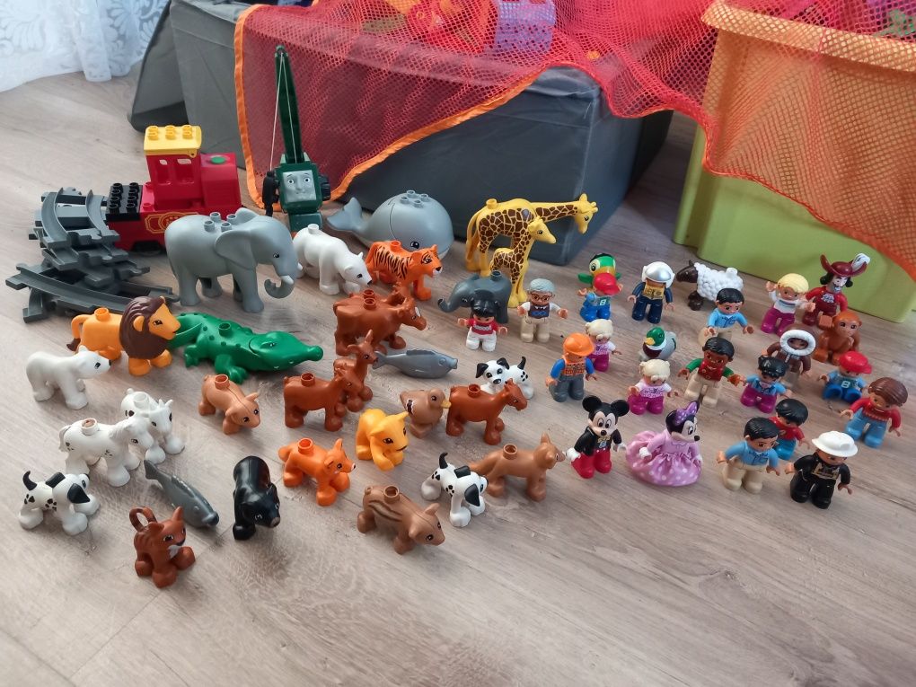 Lego Duplo - Kilkanaście kilogramów klocków -  Kolejka Zoo Autka
