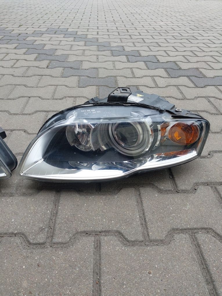 Lampy Audi S4 A4 B7 bixenon reflektory bi xenon przod przednie