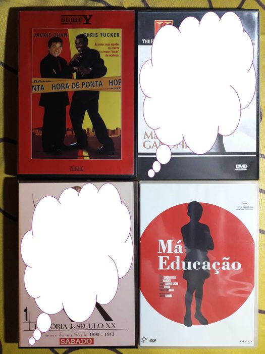 A: DVDs Filmes 0,40 cêntimos Comédia, Terror, Românticos, Ficção