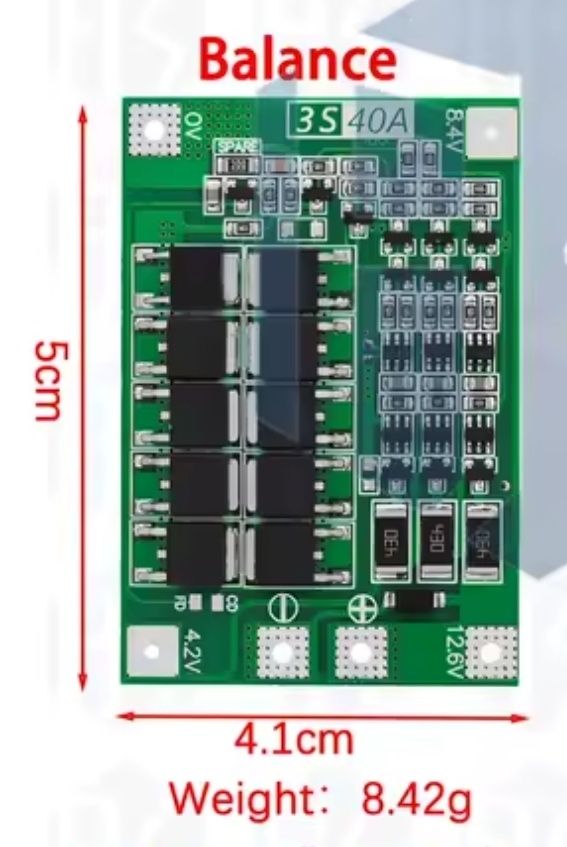 Плата BMS 3S, 4S, 5S li ion
