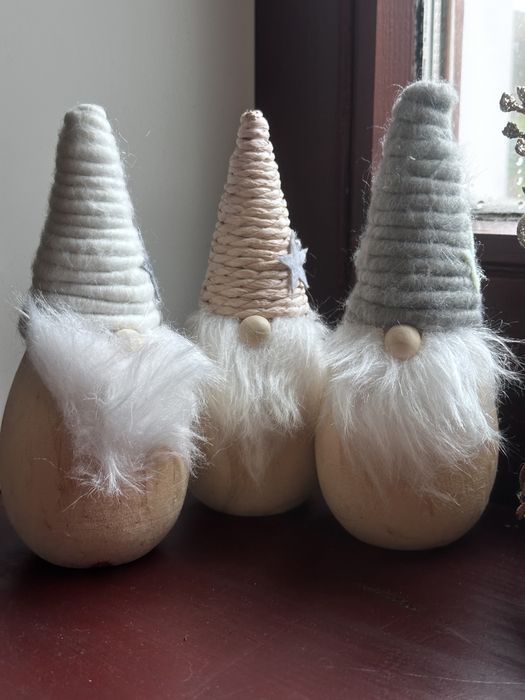 Новорічний Гном Деревʼяний Іграшка Новий Рік