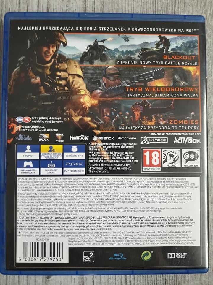 Gra Call of Duty Black Ops 4 Polska Wersja PS4/PS5 Playstation