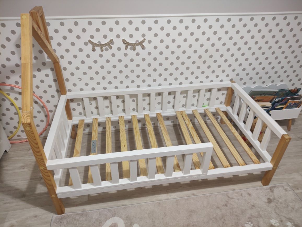 Łóźko drewniane 160 x 80 scandi mini domek