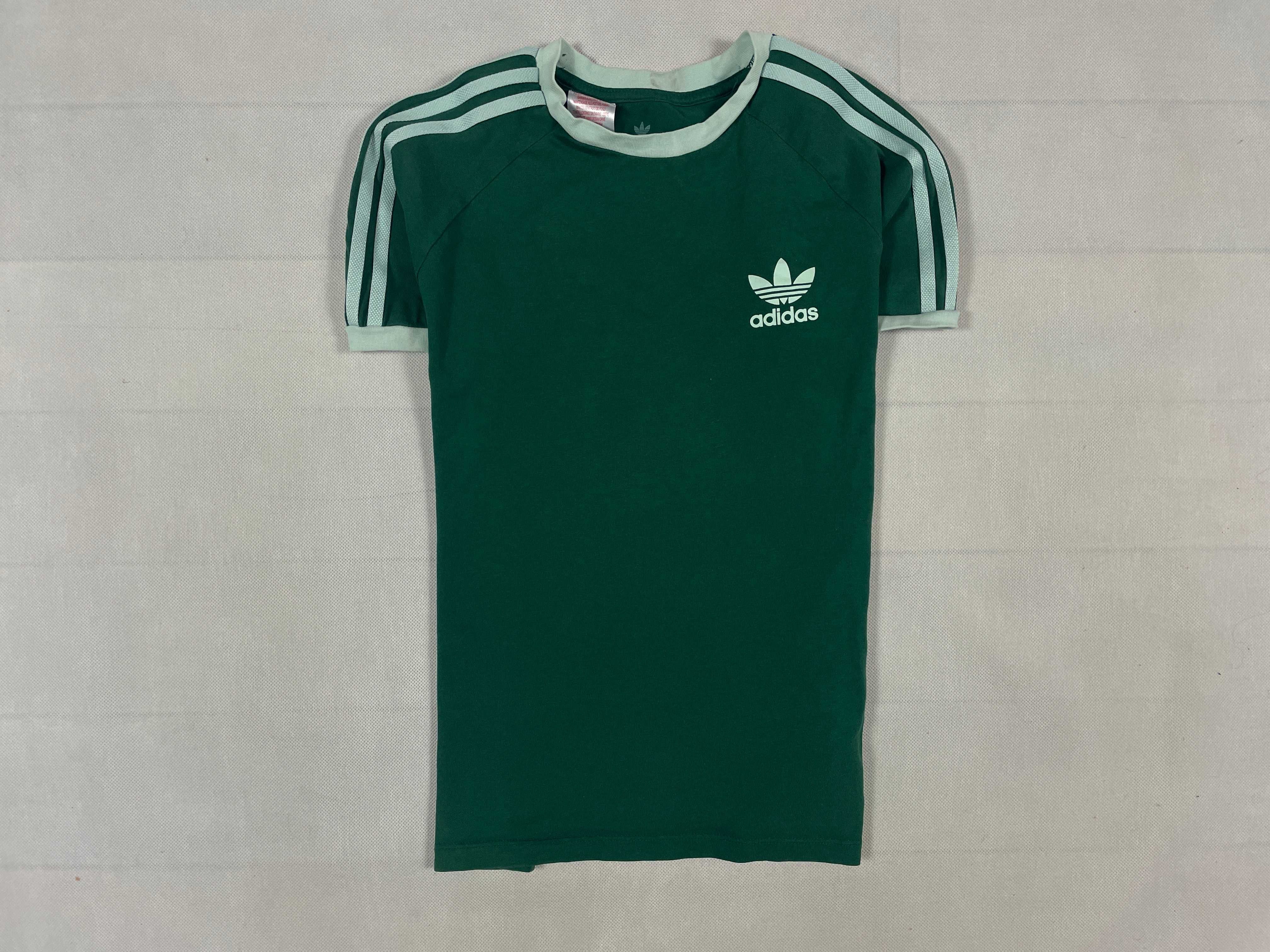 Adidas T-Shirt Koszulka Dziecięca Męska Zielona Logo Unikat 12Y 13Y