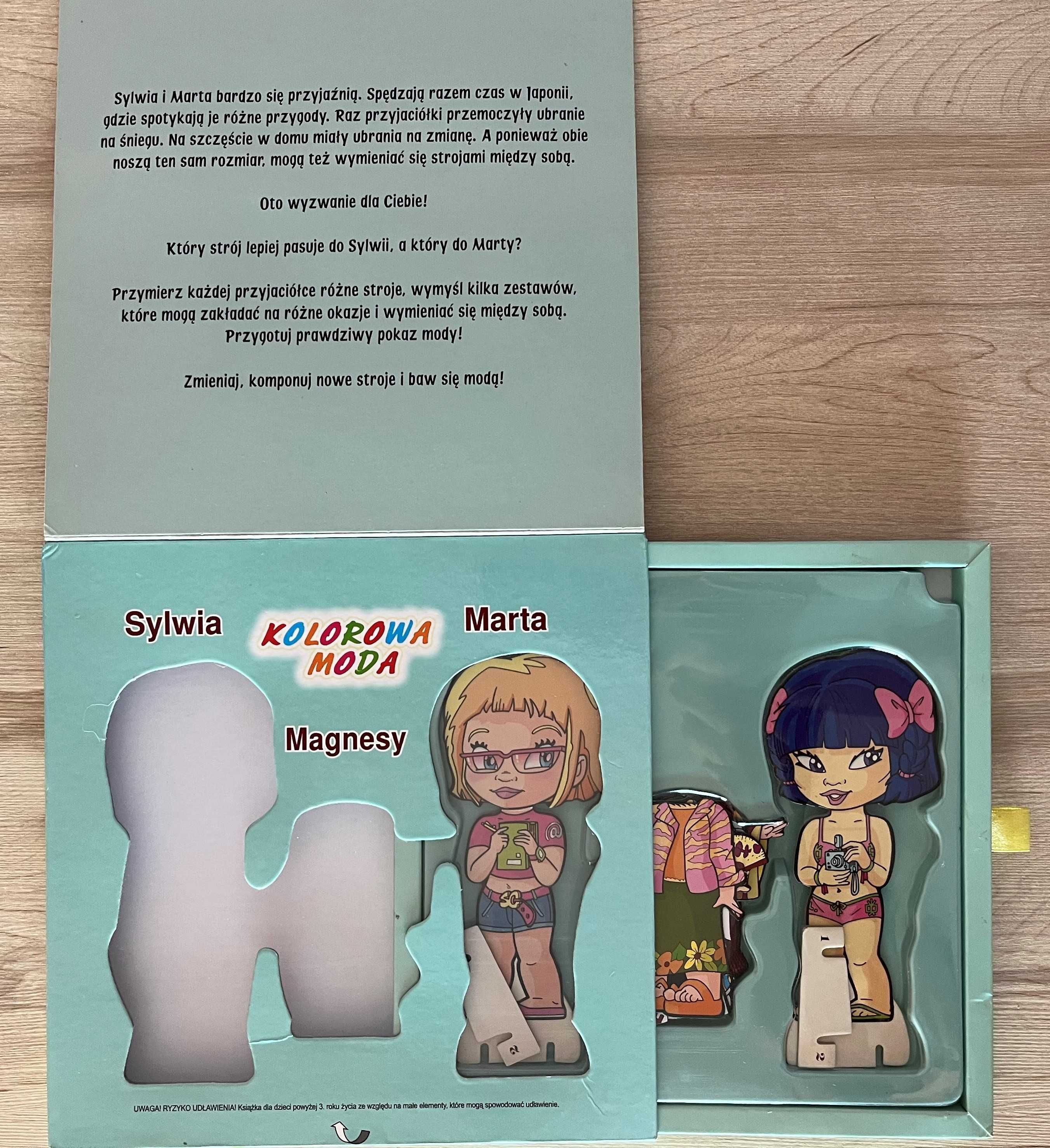 Książka Sylwia i Marta w Japonii Kolorowa moda. 2 lalki i 10 magnesów