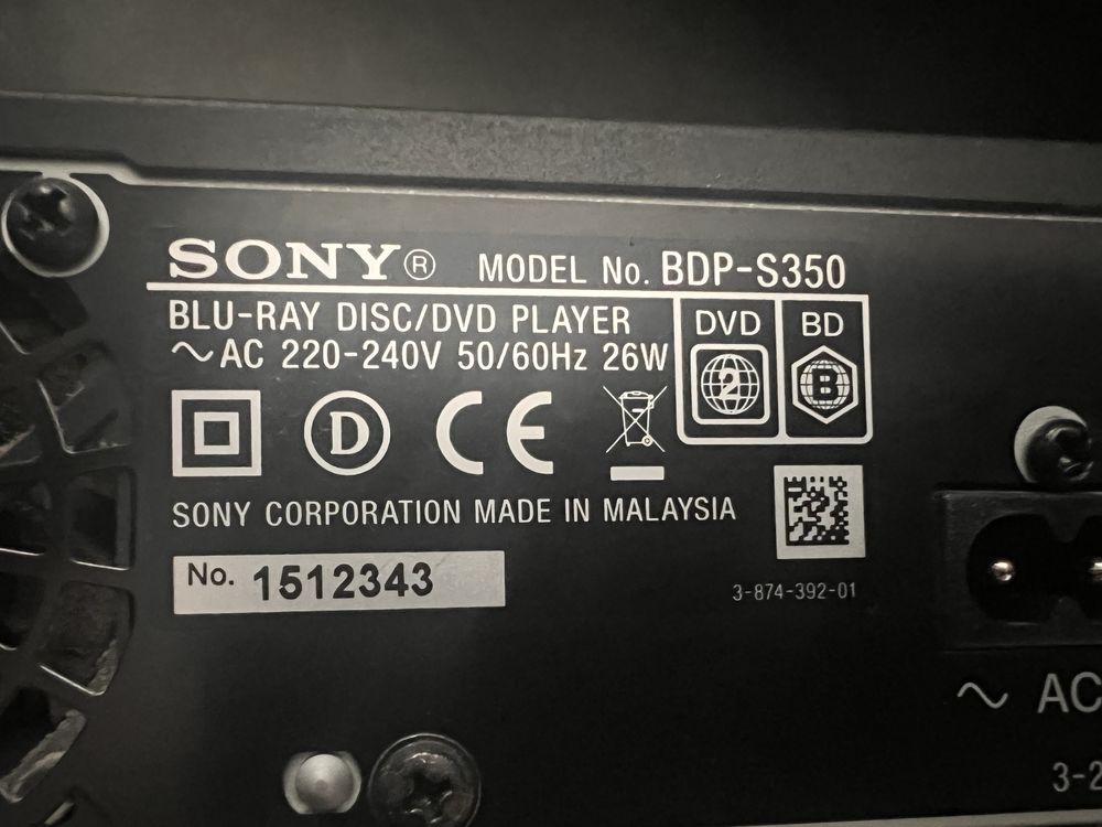 Blue Ray Sony BDP S 350 zestaw