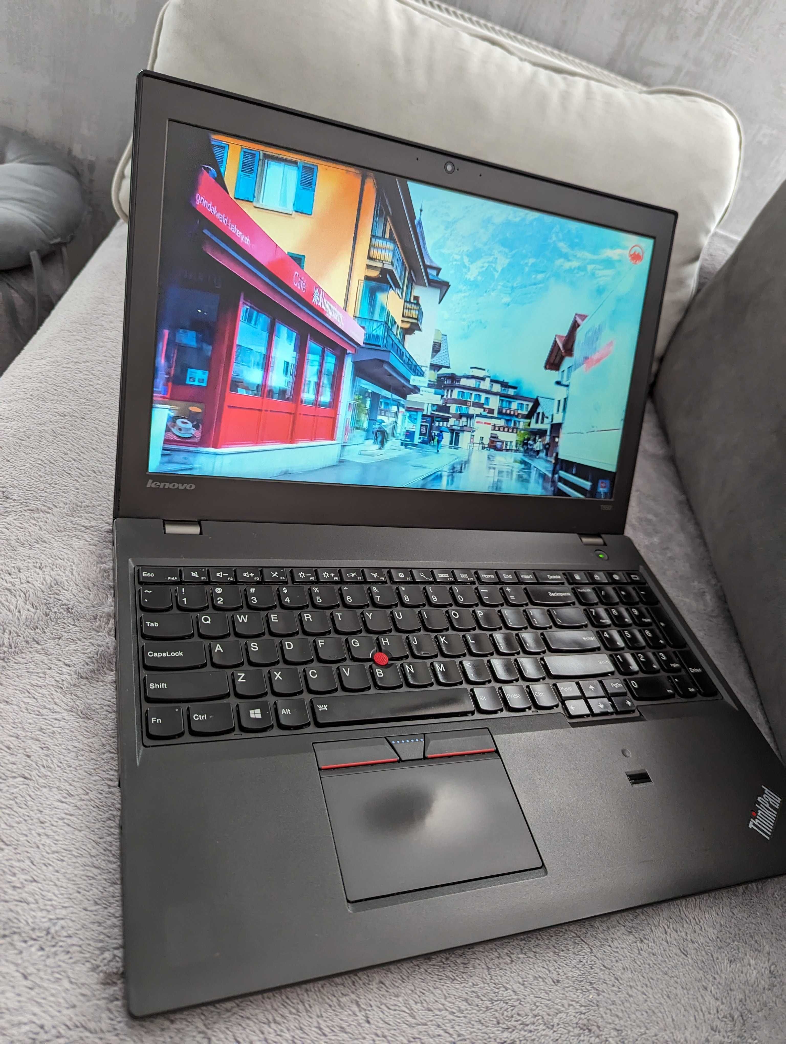 Lenovo Thinkpad T550 Ноутбук i7-5600U 256GB SSD 8GB RAM Экран 15.6" ПК