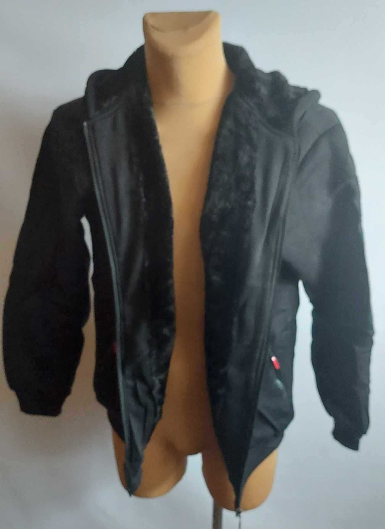 Bluza męska gruba ocieplana futerkiem BLUE JEANS PL0840 r. 3XL