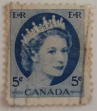 Znaczki pocztowe, Kanada 1954-95, 6 sztuk
