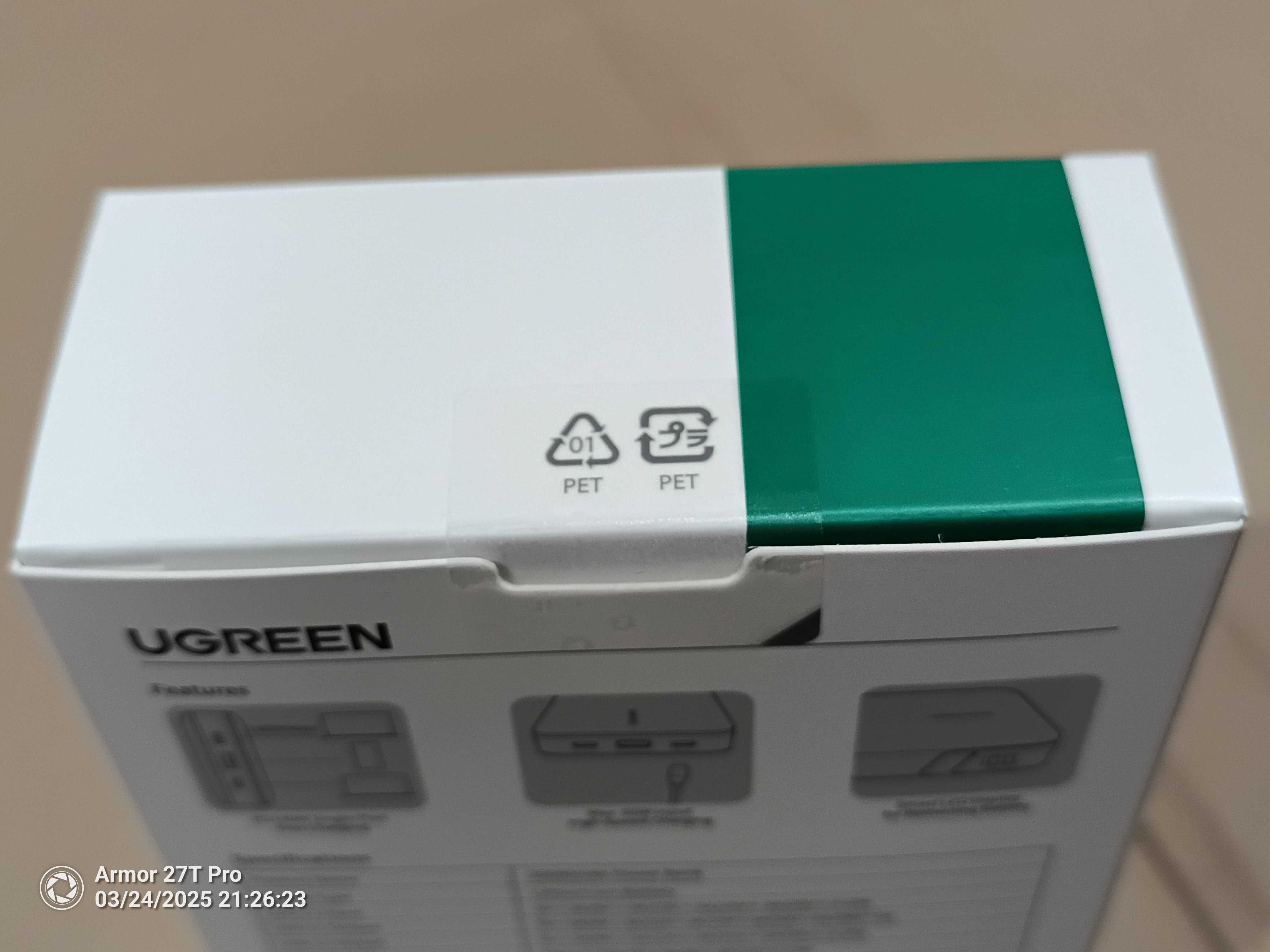 NOWY! Powerbank 25000 mAh UGREEN PB205 PD 145W usb-a / 2x usb-c Szary