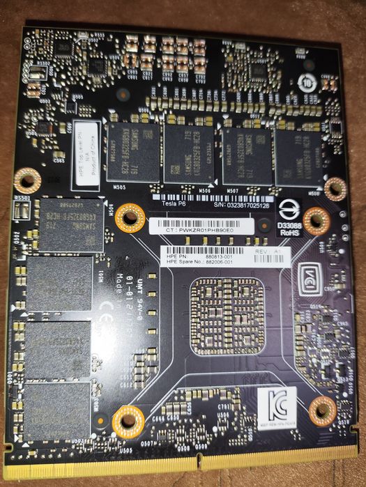 MXM 3.0b Б.у відеокарта Tesla P6 16Gb серверний 3d прискорювач