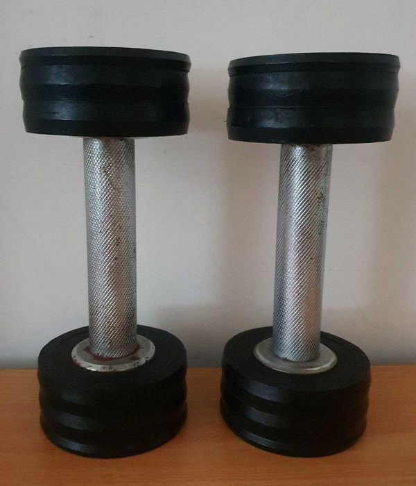 Набір з 2 розбірних гантелей, обрезиненные диски