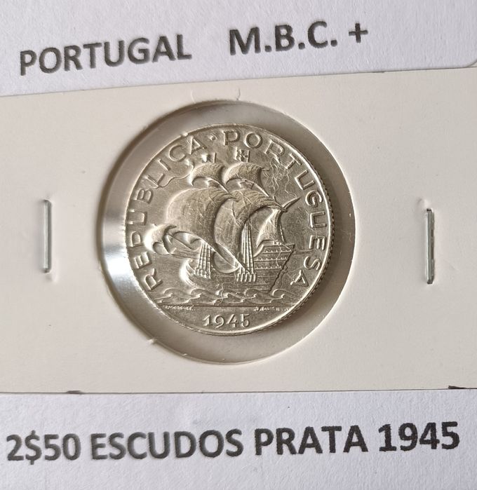 4 Moedas Da  2ª República Portuguesa de 2$50 escudos  « Prata »