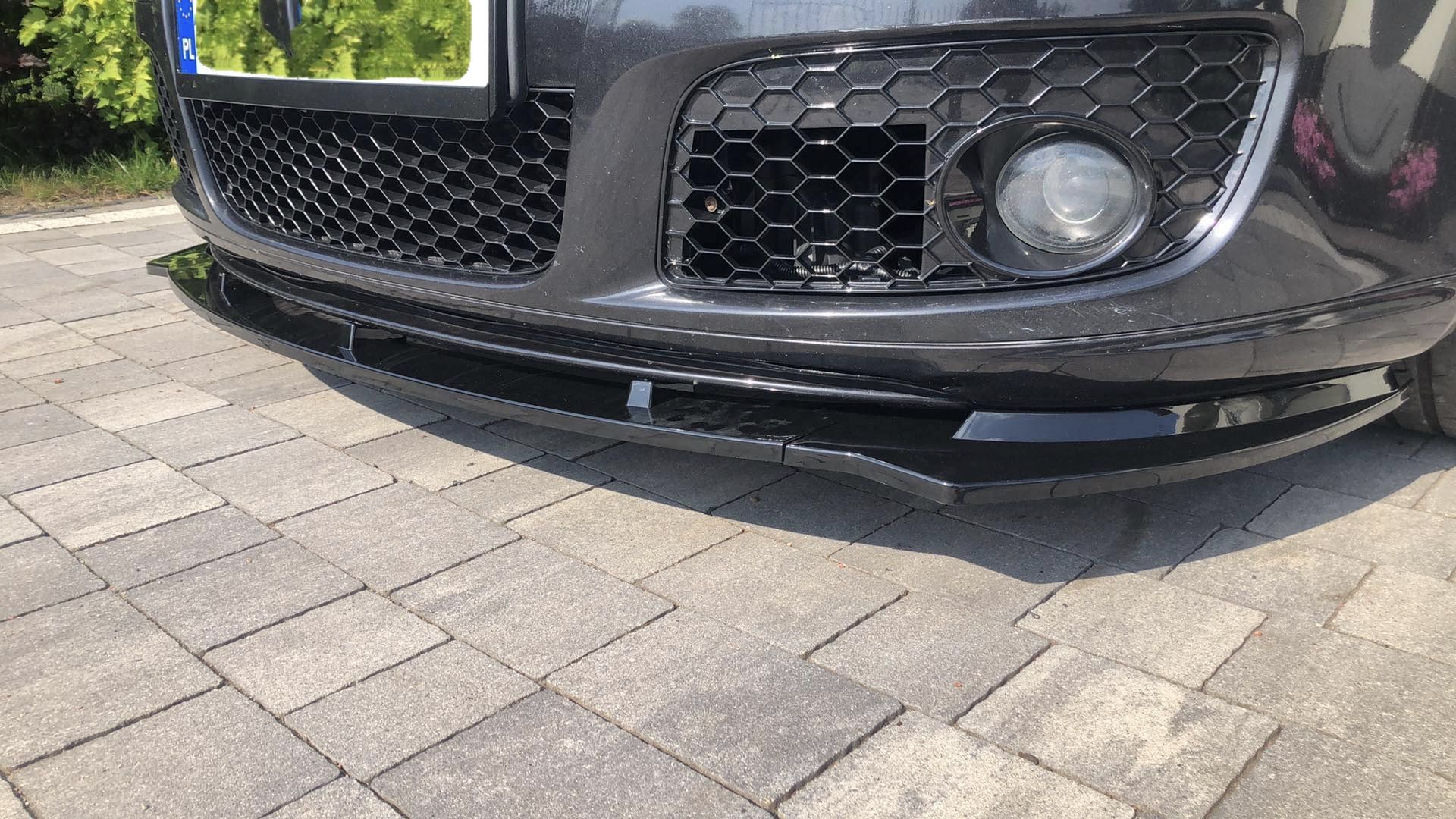 VW GOLF 5 GTI Splitter Dokładka Zderzaka Przedniego Czarny Połysk