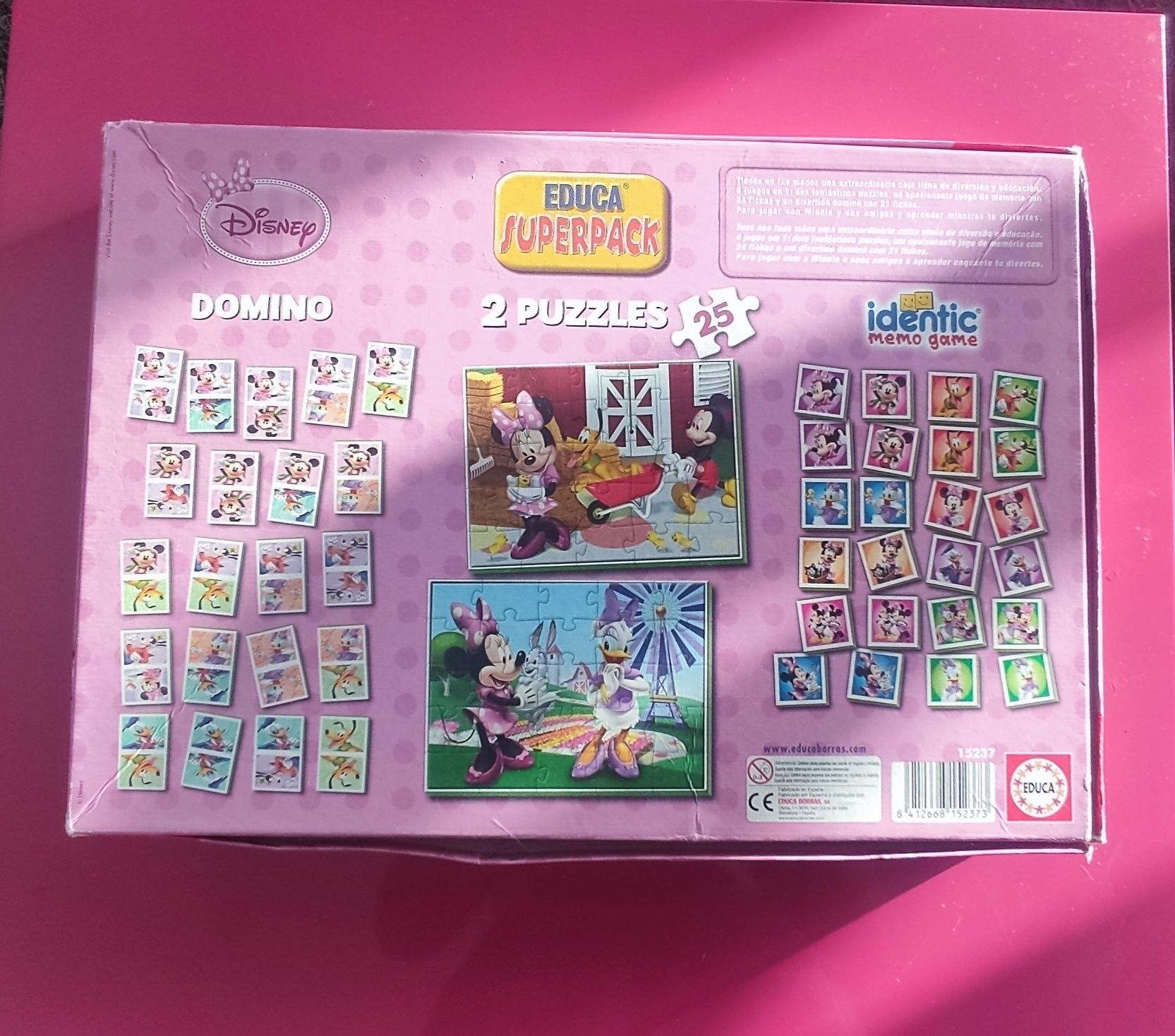 Puzzles, jogo memória e dominó