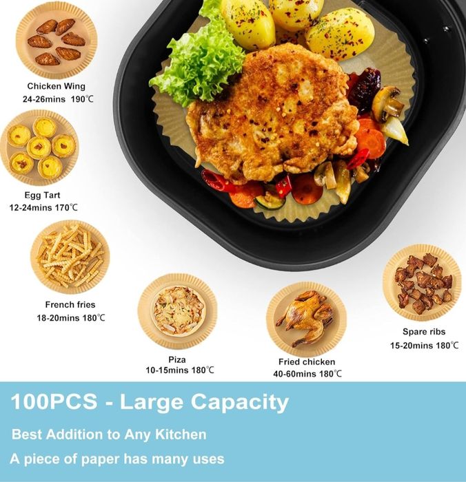 Kwadratowe wkładki do frytkownicy powietrznej