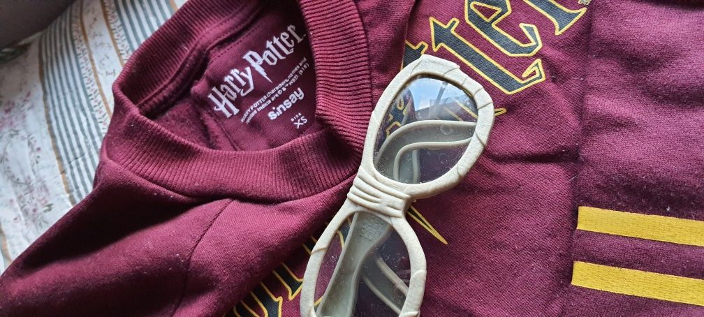 Zestaw Harry Potter Sinsay bluza XS 152/158, czapka one size, okulary,