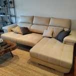 Sofá chaise longue camel