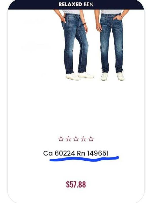 Джинсисині чоловічі   Bufalo David Bitton