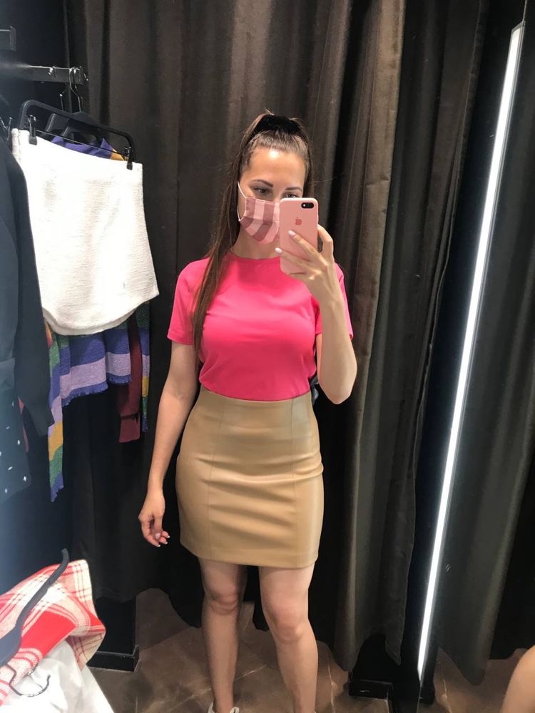 Спідниця ZARA шкірозамінник S