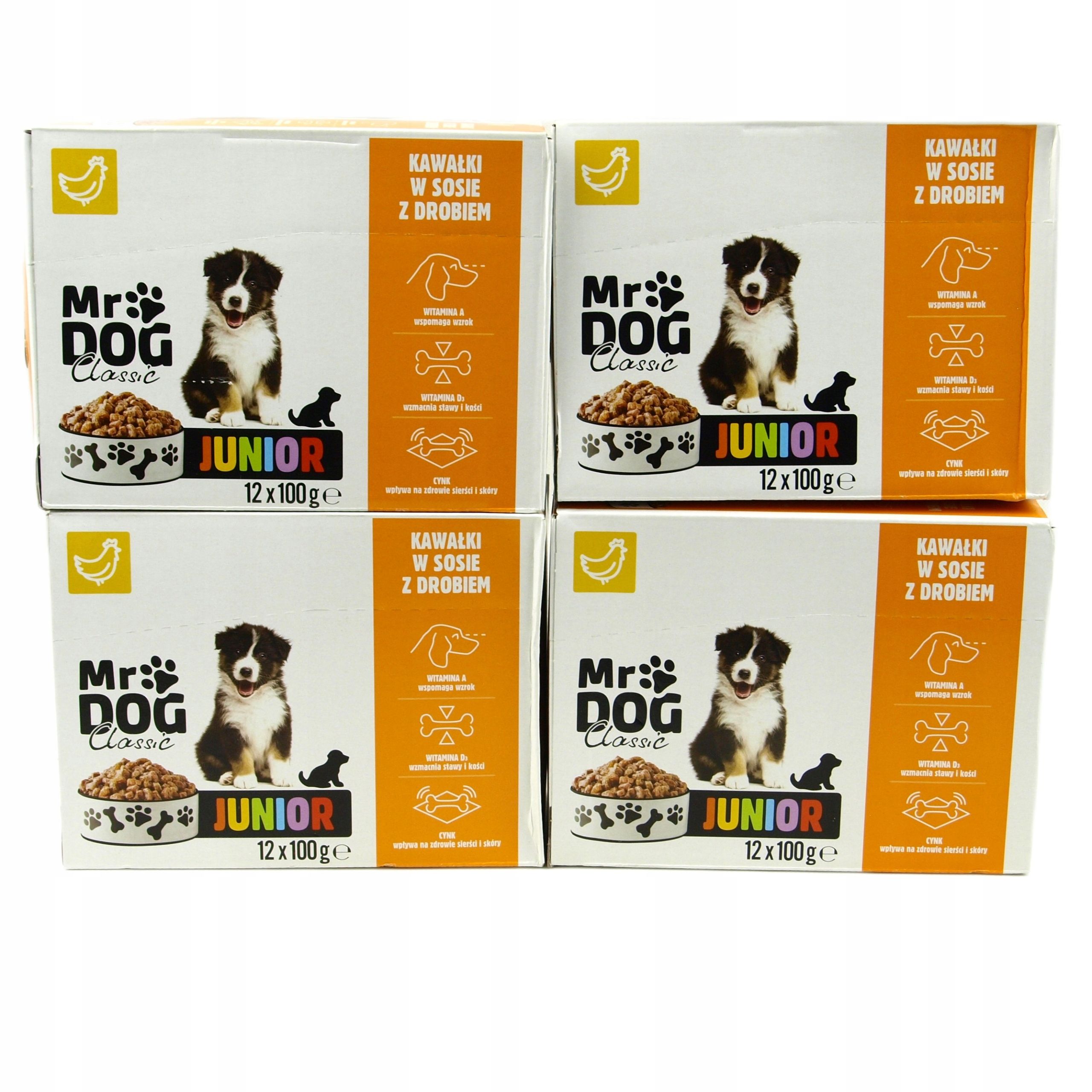 Mokra Karma Dla Szczeniąt Mr Dog Junior Kawałki W Sosie 48 Szt X 100G