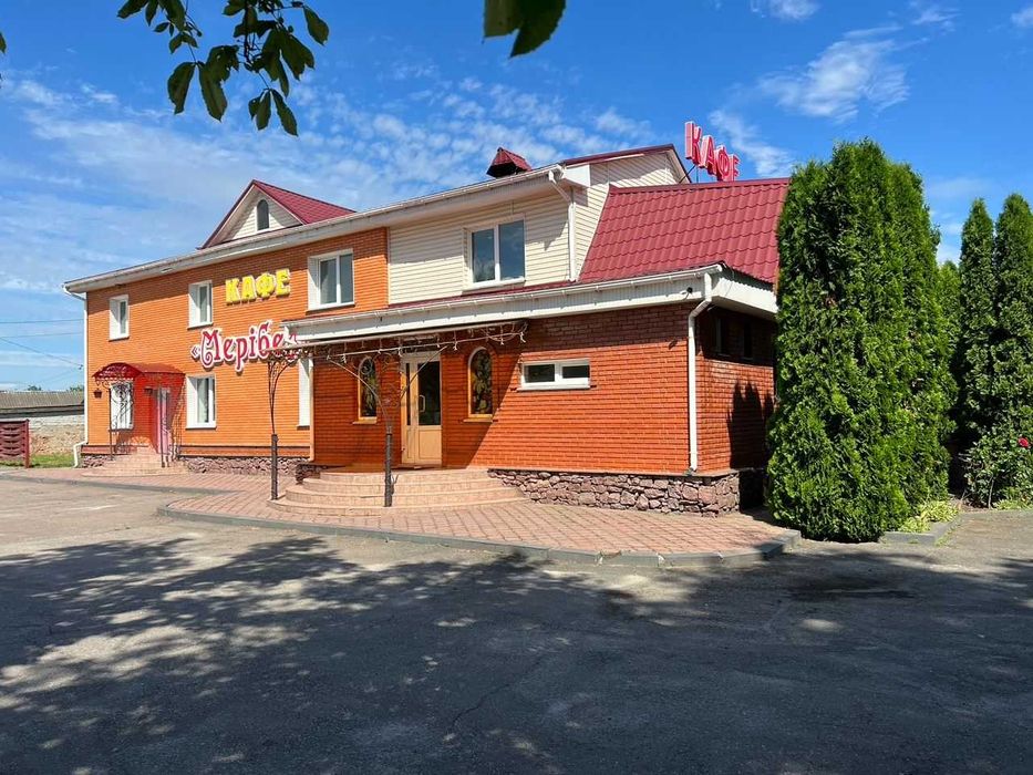 Продаж кафе,фасад траса Київ-Житомир + ділянка 75 соток