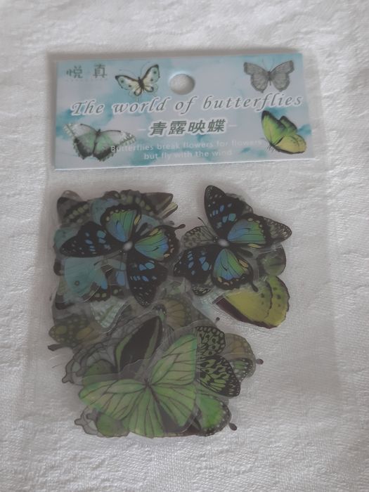 Cada Pack com 40 adesivos de borboletas coloridas. Scrapbooking, Junkj