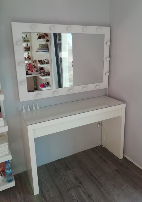 Lustro 120x80 Hollywood make up do makijażu wizażu Led toaletka