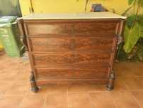 Aparador Movel comoda antiga vintage com tampo de pedra marmore