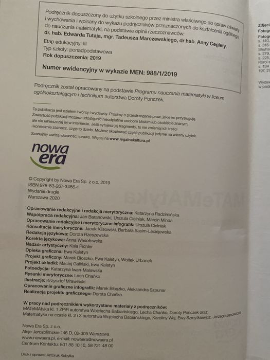 Nowa Era MATeMAtyka 1 zbiór oraz podręcznik