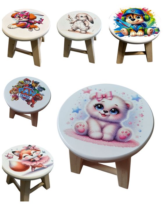 Стілець табурет дитячий дерев'яний ручної роботи розмир 25*25*24.