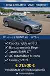 BMW 330i Cabrio – 2008 – Nacional