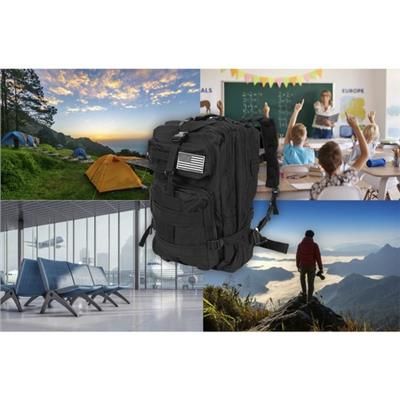 Plecak turystyczny militarny czarny mały 26l