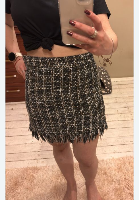Спідниця твідова, юбка в клітинку розмір С/М