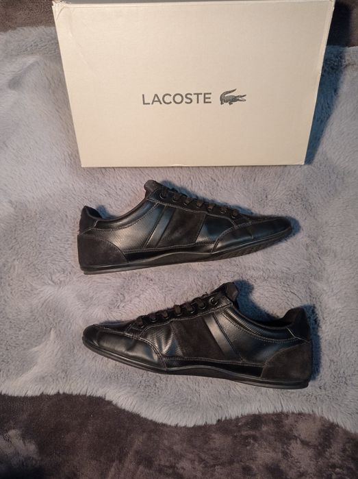 Buty Lacoste Chaymon rozmiar 44 czarne skóra 28 cm wkładka super męski