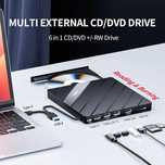 Unitek przenośny zewnętrzny napęd DVD USB C 6in1  Nagrywarka CD ROM