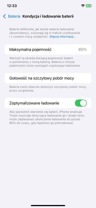 iPhone XR 64 GB Czarny 85% – stan idealny – EarPods Lightning + kabel