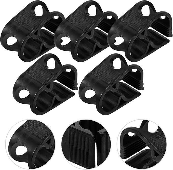 5 x Opaski zaciskowe do węży przewodów wody regulowane czarne SOLUSTRE