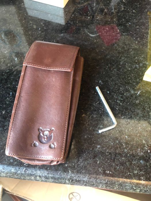 estojo em pele   castanho