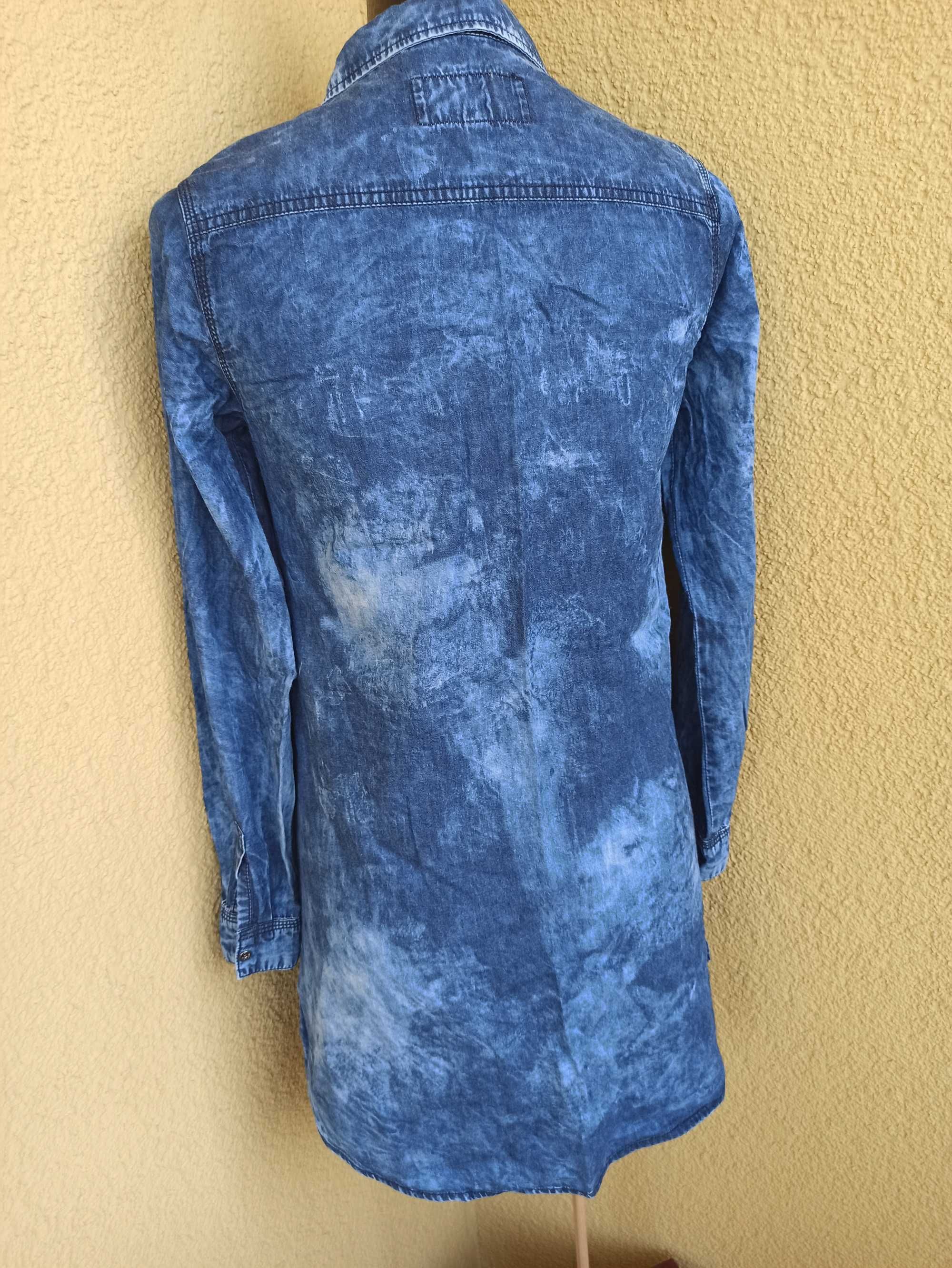 Фирменная джинсовая рубашка туника garcia jeans