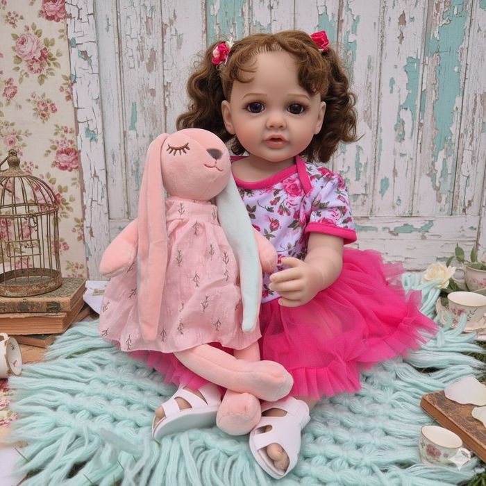 Реборн 55 см, вінілова,  Reborn кукла  Лялька