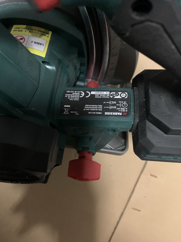 PARKSIDE® Akumulatorowa piła tarczowa 20 V, PHKSA 20 Li C4
