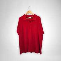 Koszulka polo bawełniana męska Lacoste 100% bawełna czerwona 4XL