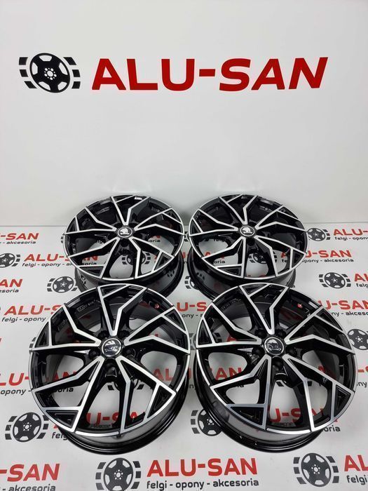 Nowe alufelgi SKODA 18" 5x112 KaroQ KodiaQ Octavia SuperB - Czarne