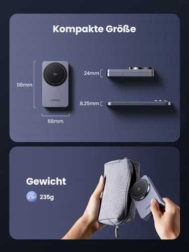UGREEN 45025 MagFlow Qi2 Ładowarka 15W iPhone MagSafe USZKODZONA
