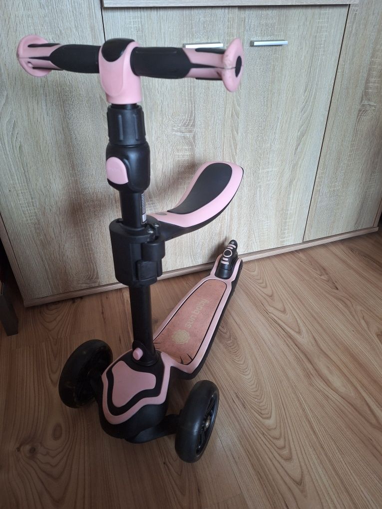 Sun baby hulajnoga trójkołowa balansowa 3 w 1 światła LED