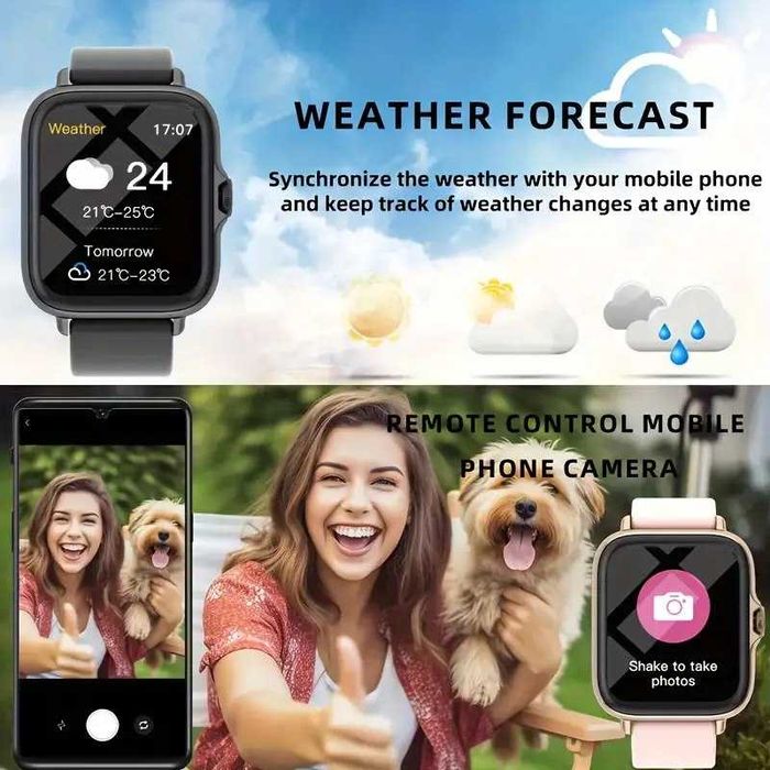 Smartwatch Desportivo compatível c/ Android e iPhone. Novo.
