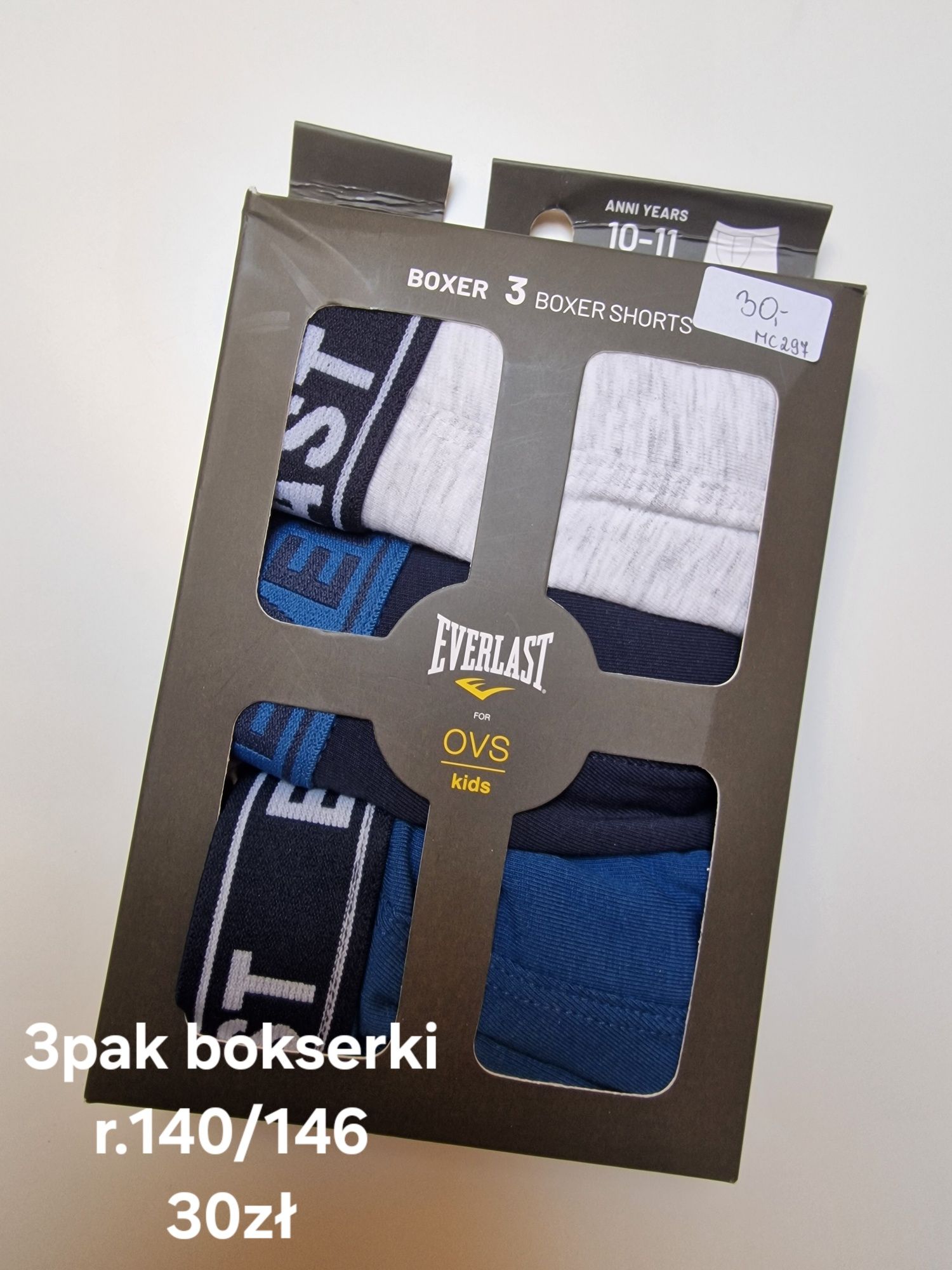 EVERLAST 3pak majtki bokserki dla chłopca rozmiar 140-146