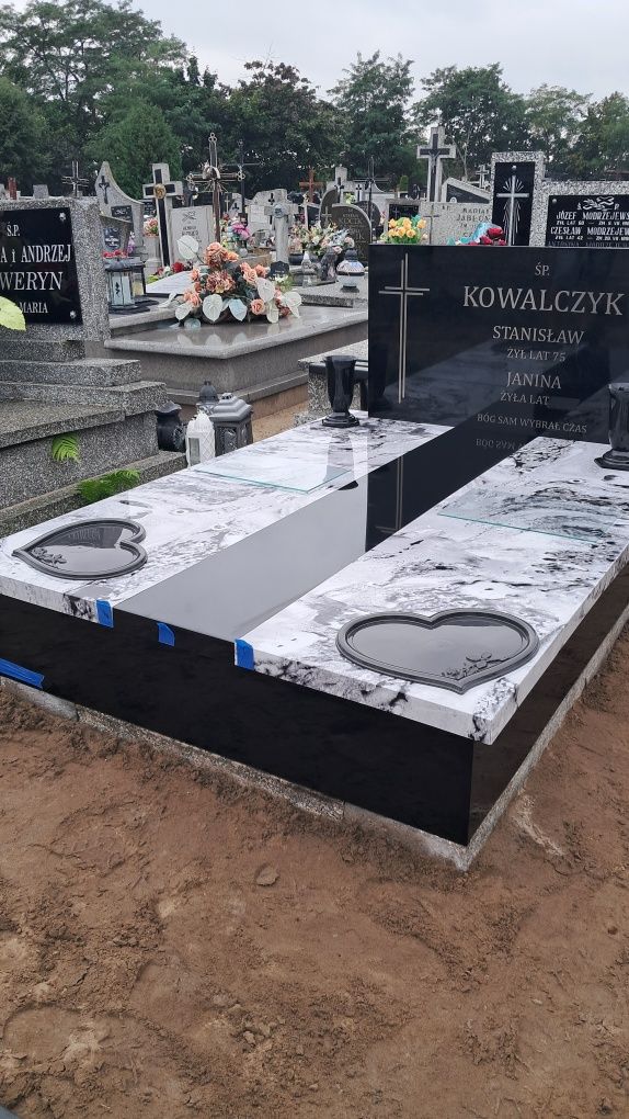 Nagrobki pomniki 4100 zł z montażem na terenie Całego Kraju- Promocja.